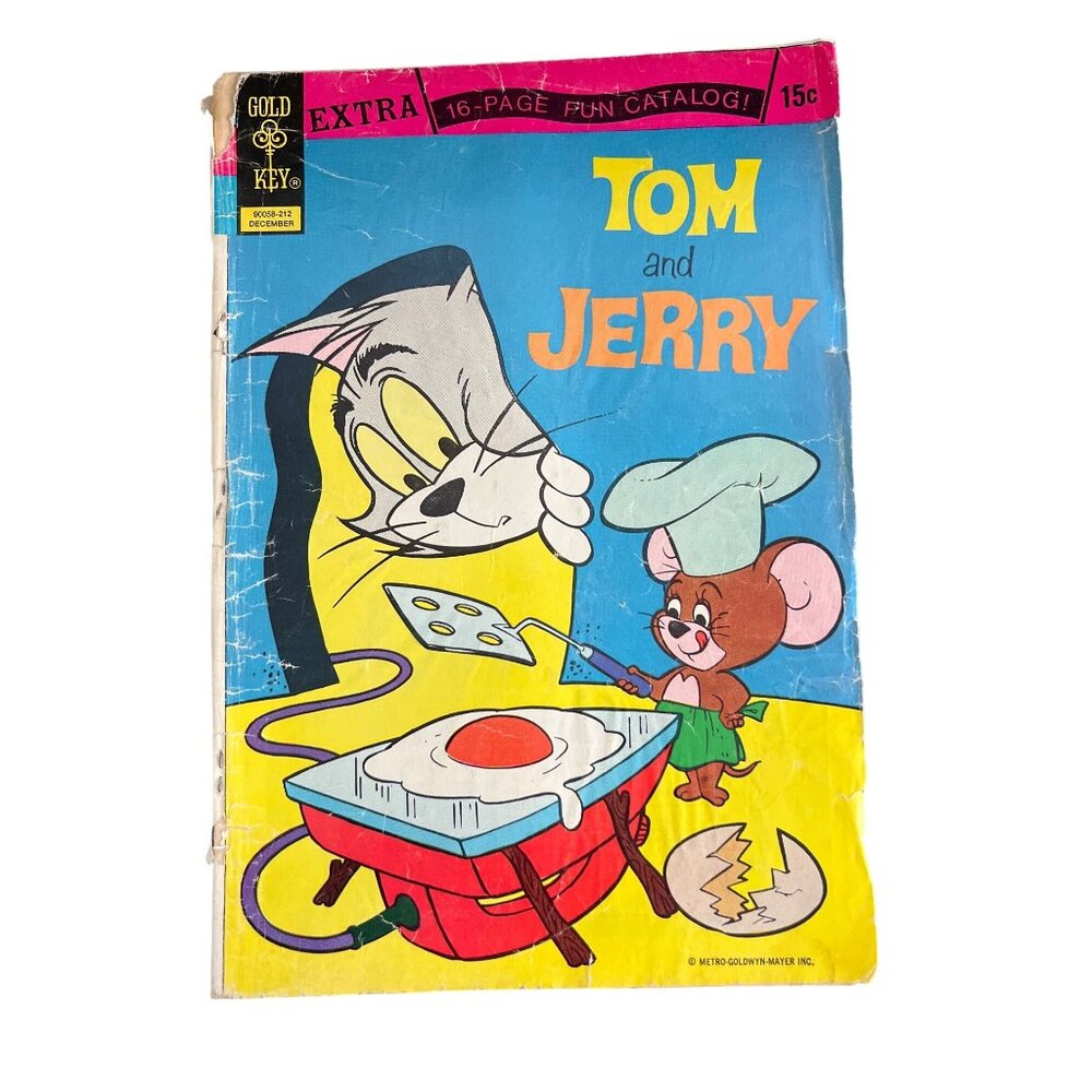 Gold Key Tom And Jerry Comic Issue #268 December Vintage Edition Boarded